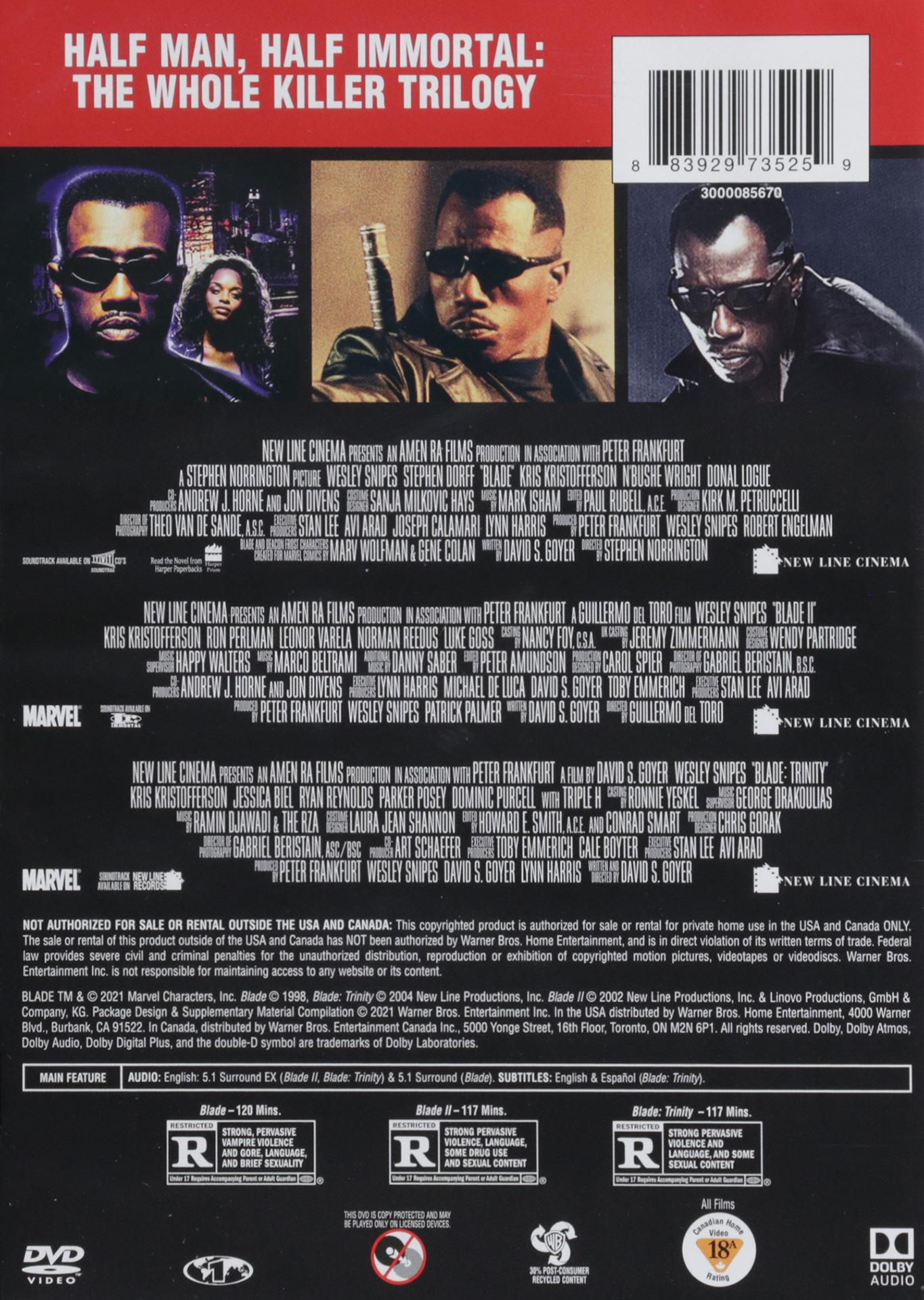 Blade back cover